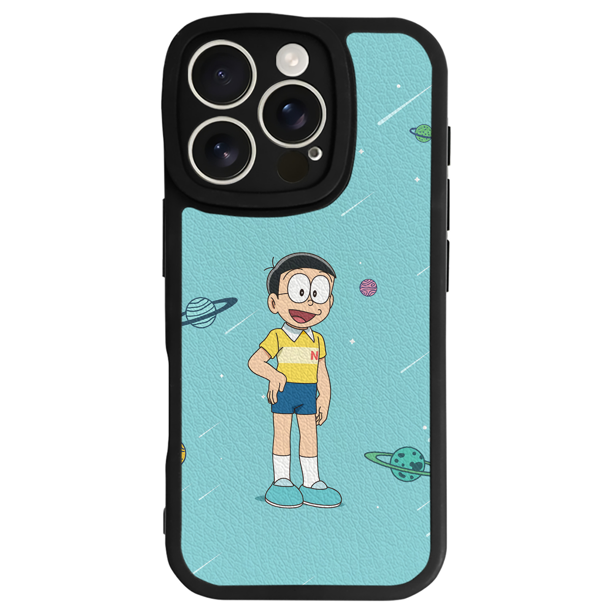 （画像用） ドラえもん Doraemon 【iPhone 16シリーズ対応】シリコンスマホケース（レザー調） 材質：シリコン